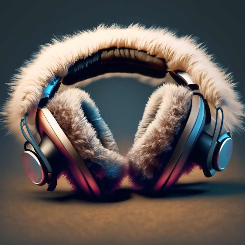 headphones with fur